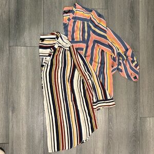 5/$20 (2) Torrid Harper Striped Blouses 2X